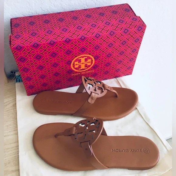 Tory Burch Miller Leather Sandals-New In Box With Dust Bag - Picture 12 of 14